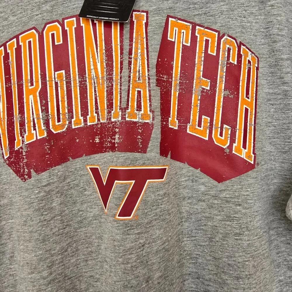 Virginia‎ Tech Men's Captivating Brand Cotton Blend T-Shirt Gray Size XL NWT